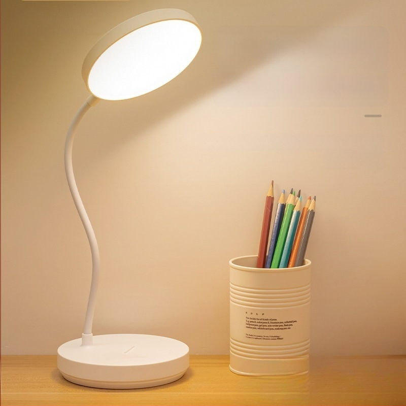 Stolna LED lampa za zaštitu očiju, punjiva i USB napajanje, pogodna za studentske domove i spavaće sobe, svjetiljka za čitanje i noćno svjetlo
