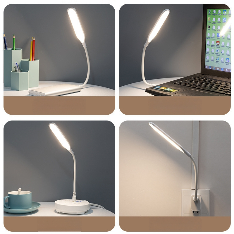 Stolna LED lampa za zaštitu očiju, punjiva i USB napajanje, pogodna za studentske domove i spavaće sobe, svjetiljka za čitanje i noćno svjetlo