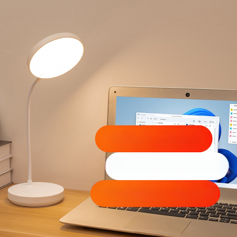 Stolna LED lampa za zaštitu očiju, punjiva i USB napajanje, pogodna za studentske domove i spavaće sobe, svjetiljka za čitanje i noćno svjetlo