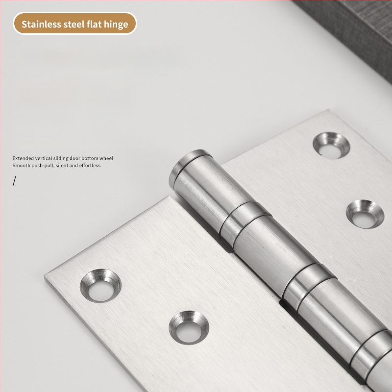 Rozsdamentes acél pánt, vastagított kivitelben, kefés felülettel, modern egyszerű stílus, szekrényekhez és belső ajtókhoz