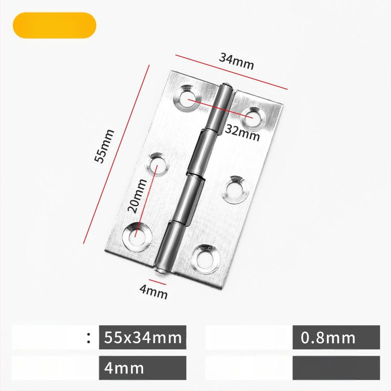 Rozsdamentes acél pánt, vastagított kivitelben, kefés felülettel, modern egyszerű stílus, szekrényekhez és belső ajtókhoz