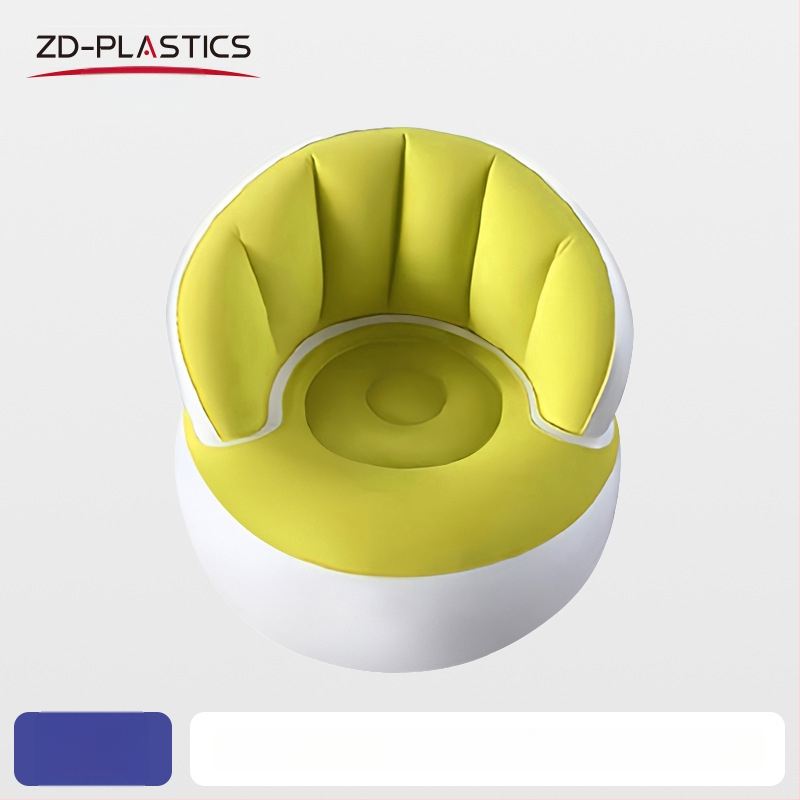 PVC-ből készült egyszemélyes felfújható kanapé otthonra, irodába és kültérre; hordozható; alkalmas csecsemőknek, gyerekeknek és felnőtteknek; tömege 900 g