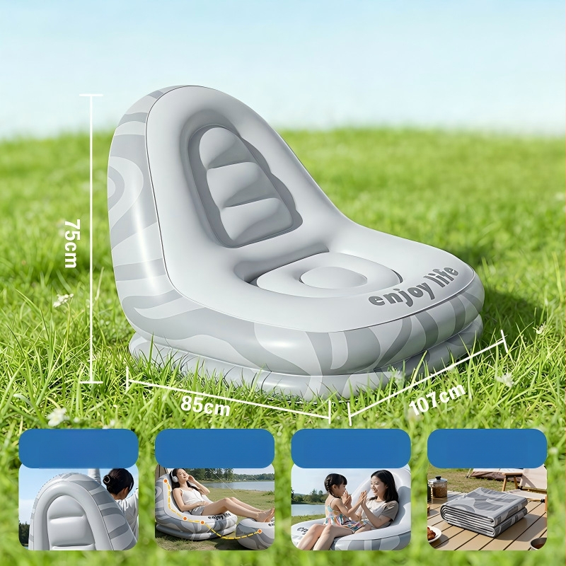 Kültéri felfújható kanapé - környezetbarát PVC, 30 Denier, 1,55 kg, testreszabható kempinghez