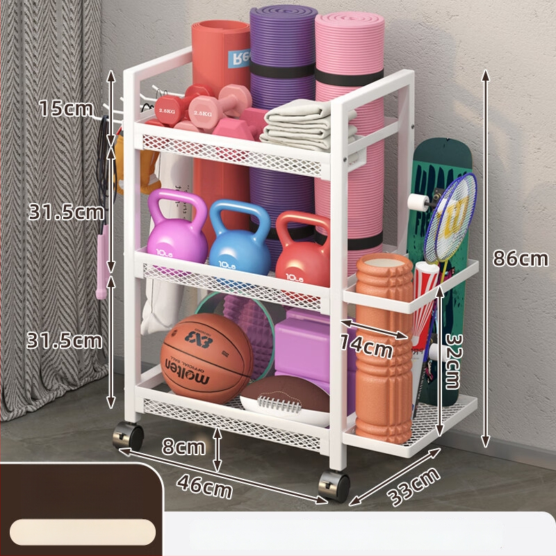 Fitneszberendezés tárolókosár, modell ZA, vasból készült, minimalista stílus, 1 darab