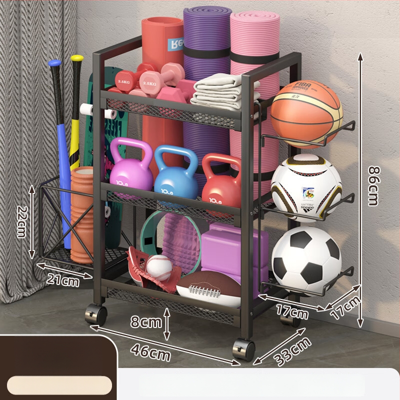 Fitneszberendezés tárolókosár, modell ZA, vasból készült, minimalista stílus, 1 darab