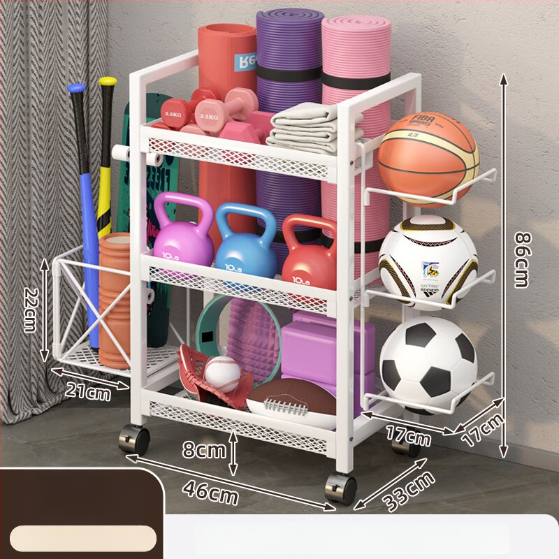 Fitneszberendezés tárolókosár, modell ZA, vasból készült, minimalista stílus, 1 darab