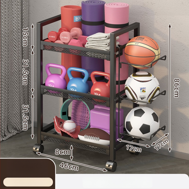 Fitneszberendezés tárolókosár, modell ZA, vasból készült, minimalista stílus, 1 darab