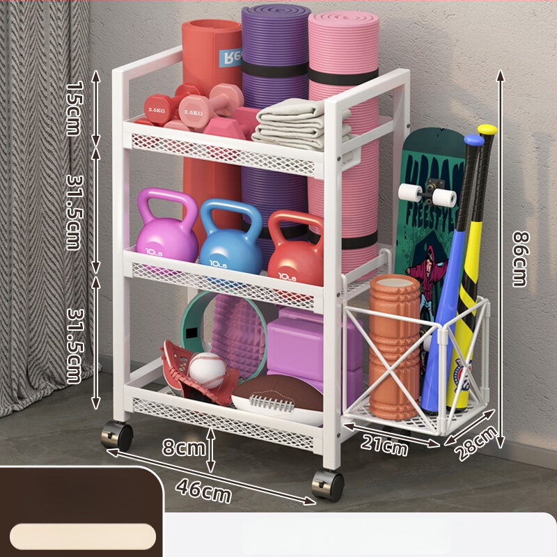 Fitneszberendezés tárolókosár, modell ZA, vasból készült, minimalista stílus, 1 darab