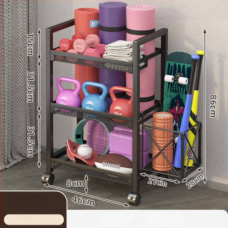 Fitneszberendezés tárolókosár, modell ZA, vasból készült, minimalista stílus, 1 darab