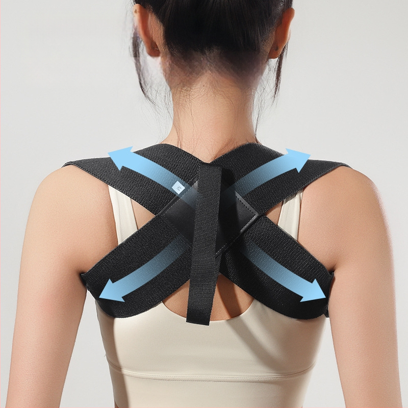 Centură de antrenament pentru umeri cu spate deschis, poliester, protecție pentru umeri, utilizare universală, pentru yoga