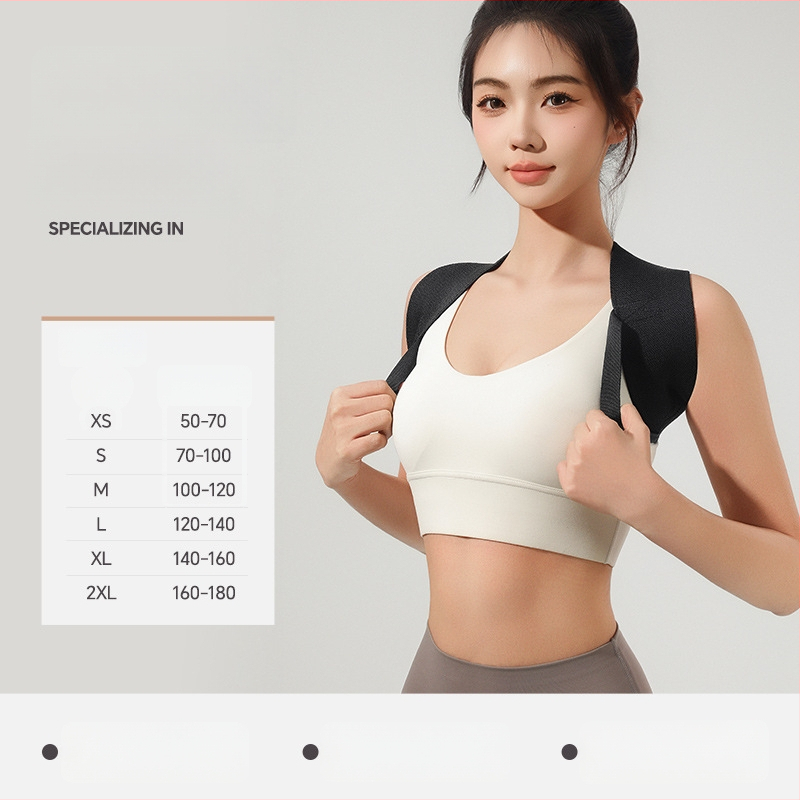 Centură de antrenament pentru umeri cu spate deschis, poliester, protecție pentru umeri, utilizare universală, pentru yoga