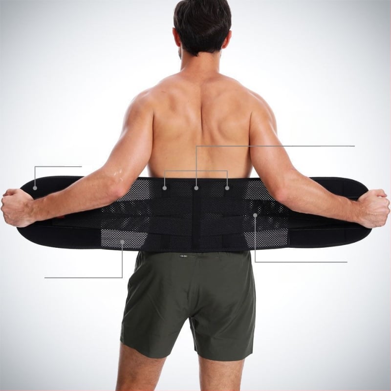 Колан за талия – универсален фитнес пояс, дишащ полиестерен материал, подкрепа на талията, оформящ и стабилизиращ, подходящ за физиотерапия и облекчаване на болки в кръста