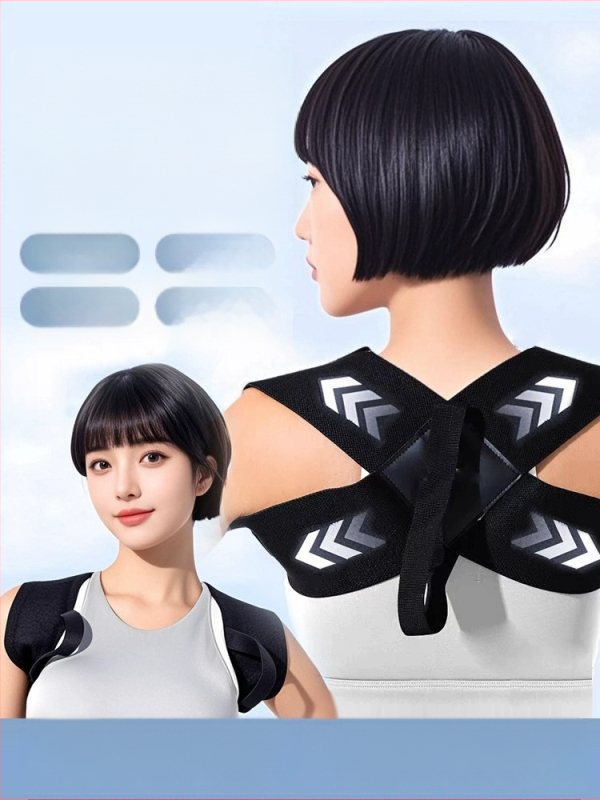 Curea pentru corectarea posturii spatelui, din fibre de poliester, protecție pentru umeri, universală, potrivită pentru yoga