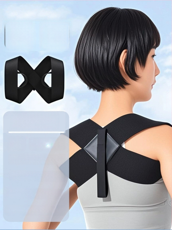 Curea pentru corectarea posturii spatelui, din fibre de poliester, protecție pentru umeri, universală, potrivită pentru yoga