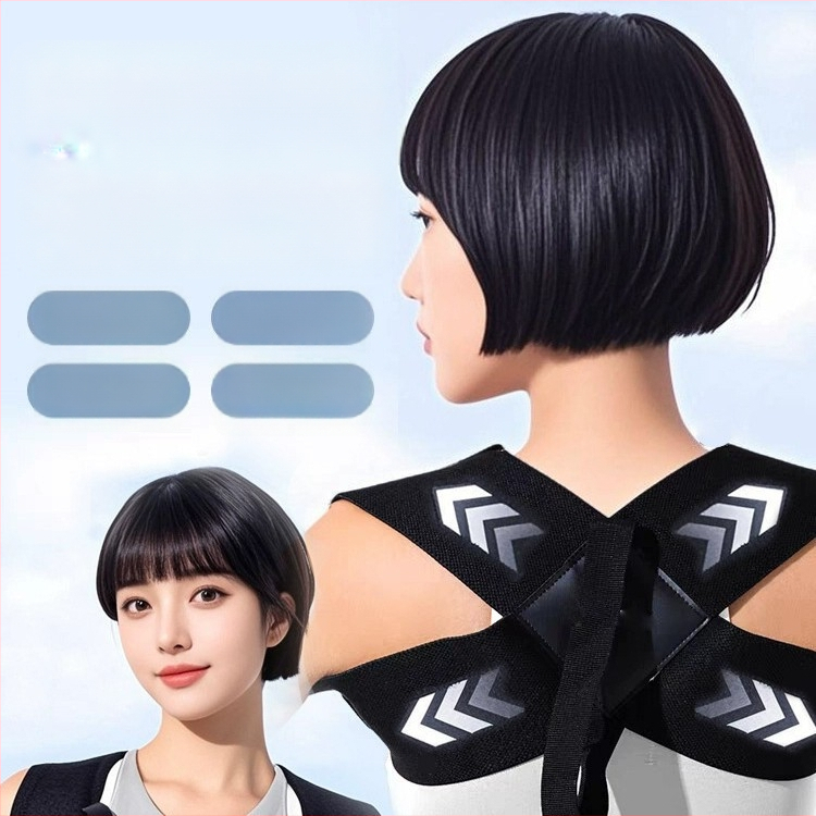 Curea pentru corectarea posturii spatelui, din fibre de poliester, protecție pentru umeri, universală, potrivită pentru yoga