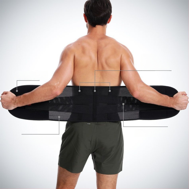 Унисекс спортен колан за кръста – оформяне и корекция, дишаща фиксирана опора за лумбалната област и болки в гърба