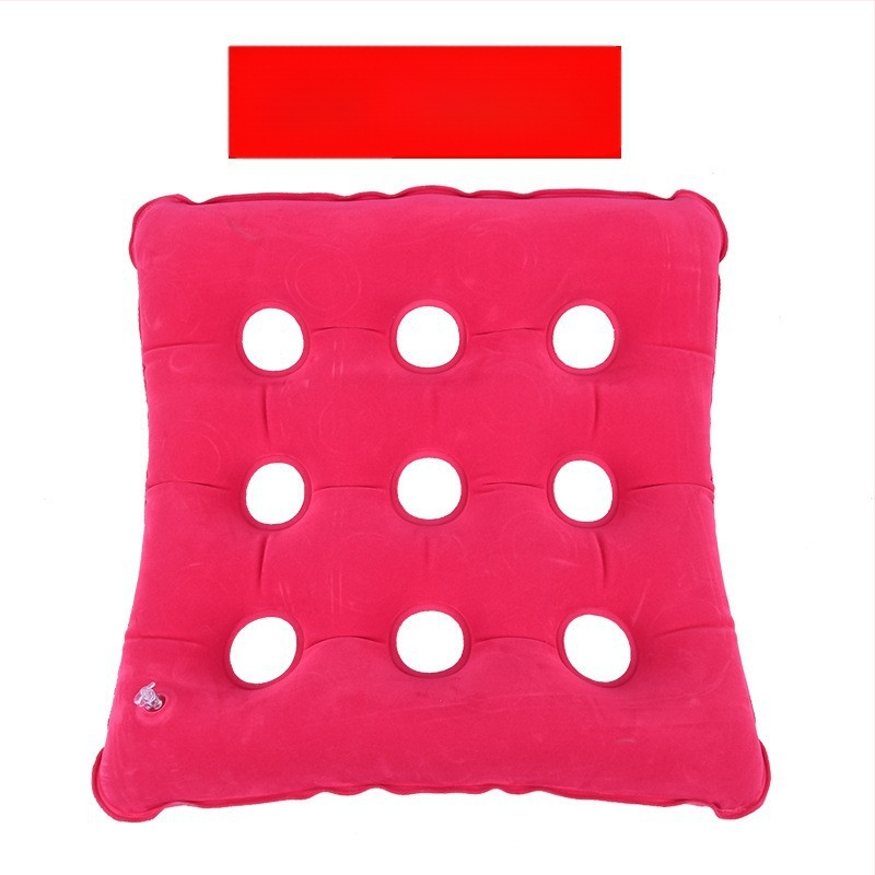 Надуваема седалка за инвалидна количка с опора за хип-зона, близко квадратна форма, 6+ масажни глави с въздушно налягане, едностепенно управление, PU кожа.