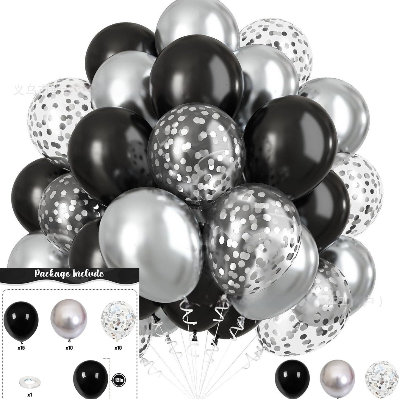 Latex dekoratív kerek lufik készlet – logó nélkül; alkalmas karácsonyra, Valentin-napra és kínai Valentin-napra