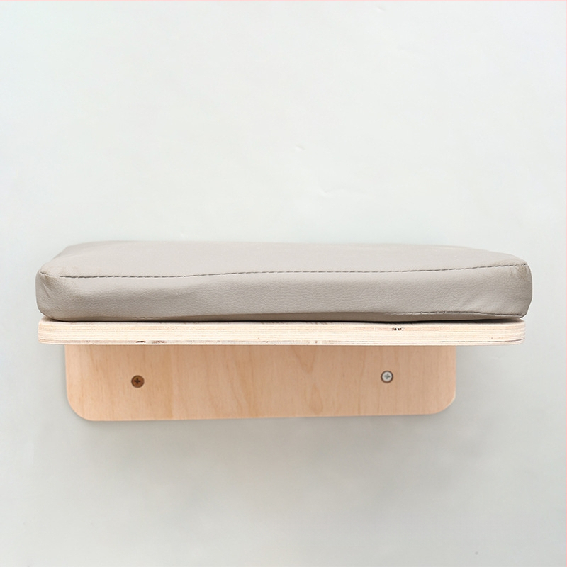 Aventurine Стенна дървена котешка катерачна конструкция с платформа за скачане, изкачваща колона, компактна форма и вградена лежанка и дъска за драскане