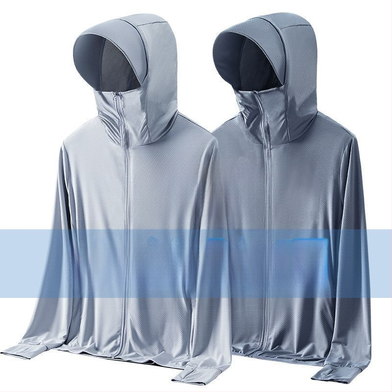 UPF50+ Vanjska jakna od Ice Silk za muškarce i žene, lagana i prozračna, UV zaštita, za ribolov