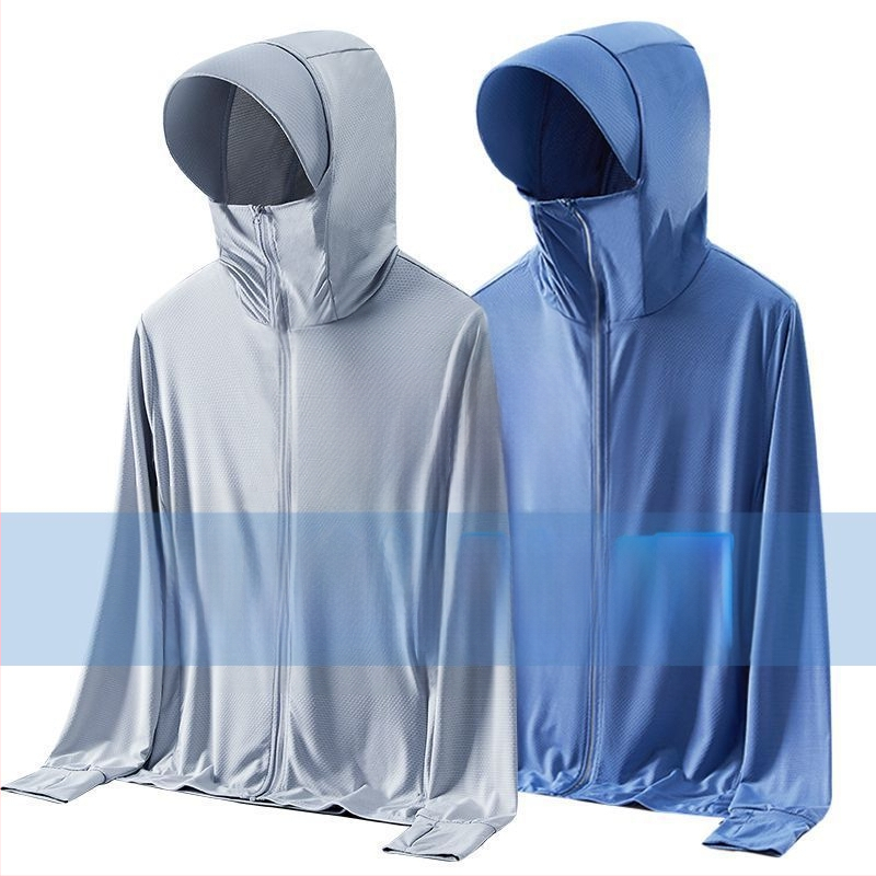 UPF50+ Vanjska jakna od Ice Silk za muškarce i žene, lagana i prozračna, UV zaštita, za ribolov