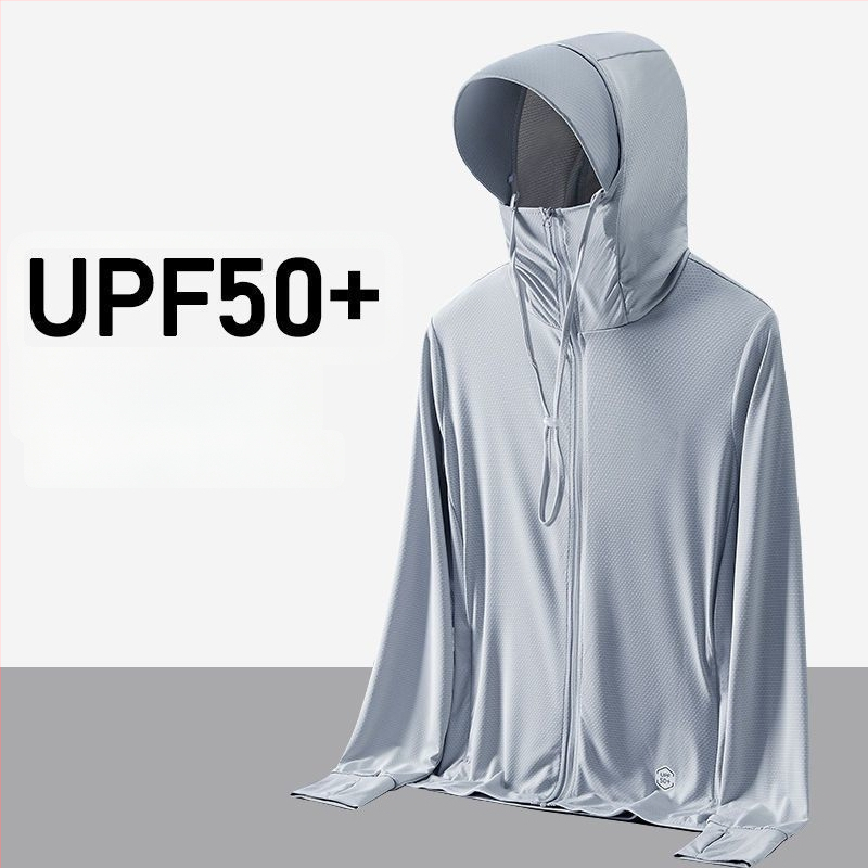 UPF50+ Vanjska jakna od Ice Silk za muškarce i žene, lagana i prozračna, UV zaštita, za ribolov