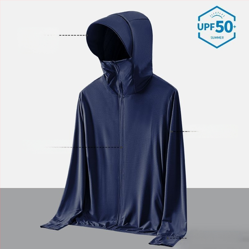 UPF50+ Vanjska jakna od Ice Silk za muškarce i žene, lagana i prozračna, UV zaštita, za ribolov