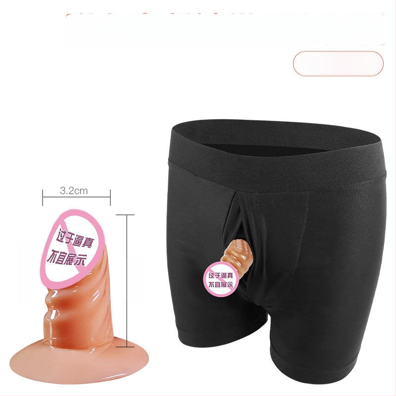 Hordozható fehérnemű dildoval – nylon/spandex/TPE; Long Love márka; felnőtteknek