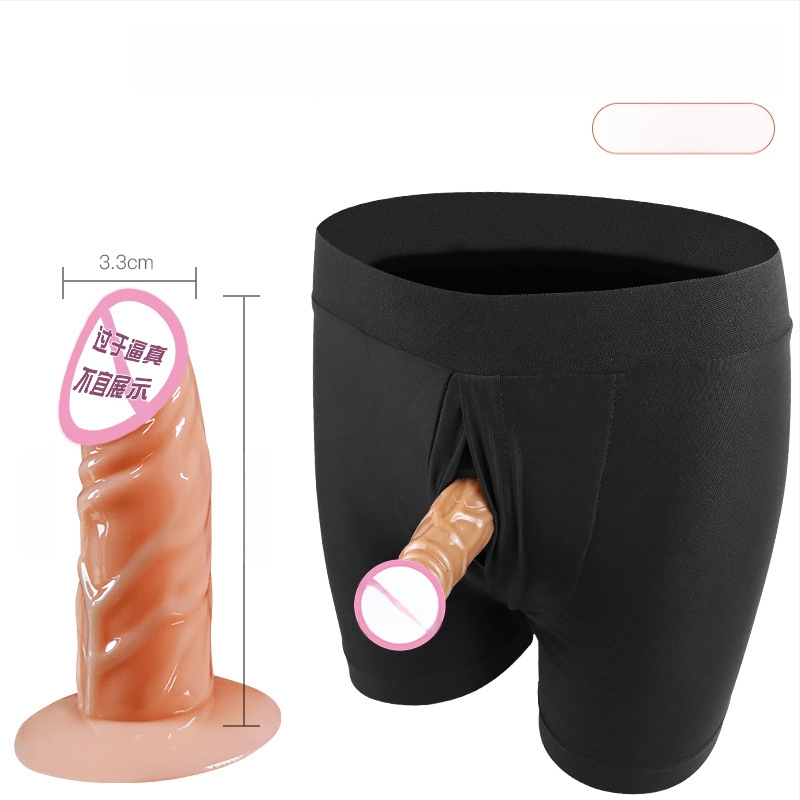 Hordozható fehérnemű dildoval – nylon/spandex/TPE; Long Love márka; felnőtteknek