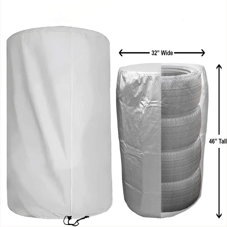 Σετ καλυμμάτων ελαστικών, 4 τεμάχια, ύφασμα 420D Oxford, στρογγυλά με φερμουάρ, Exquisite Sewing