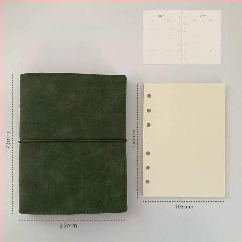 Тетрадка с променливи листове, празни вътрешни страници, страници от хартия, преносима