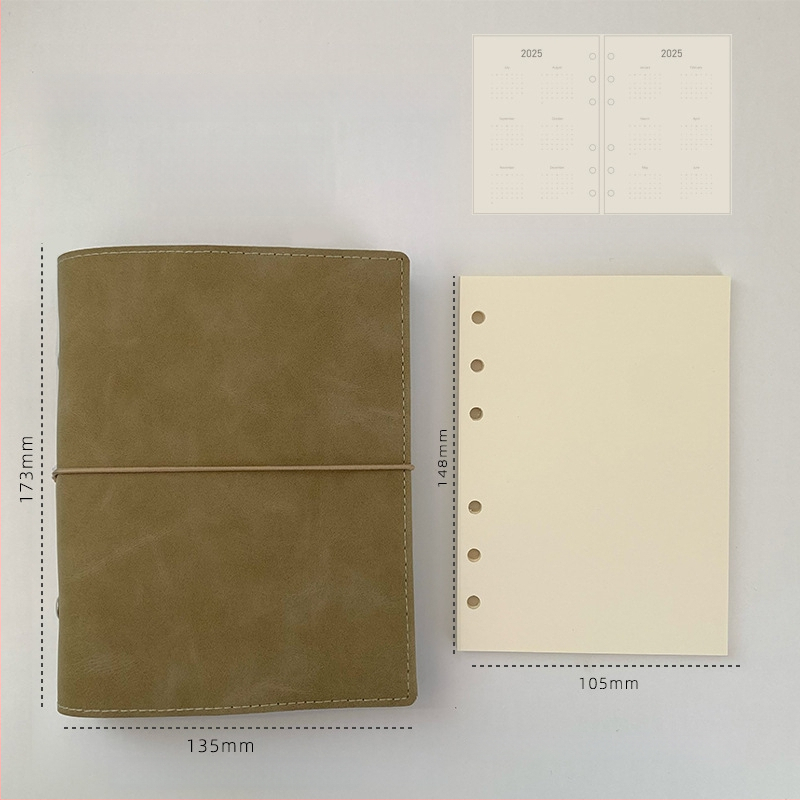 Тетрадка с променливи листове, празни вътрешни страници, страници от хартия, преносима