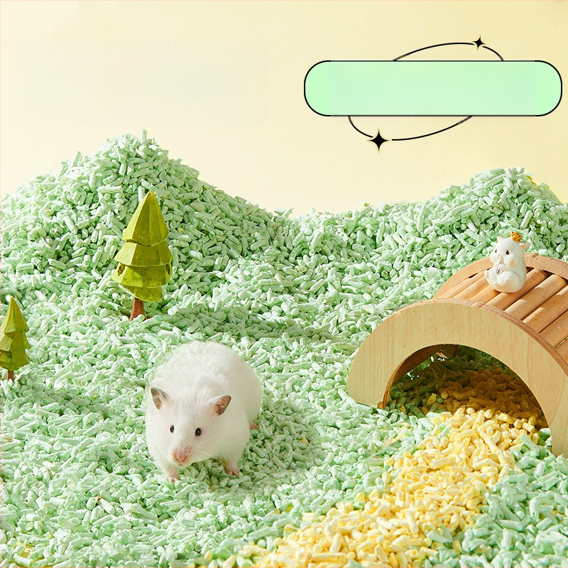 Așternut pentru hamsteri din granule de hârtie, cu proprietăți de deodorare și absorbție, marca Yee