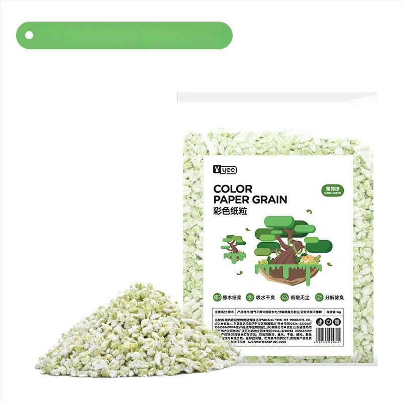 Așternut pentru hamsteri din granule de hârtie, cu proprietăți de deodorare și absorbție, marca Yee