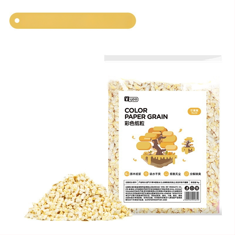 Așternut pentru hamsteri din granule de hârtie, cu proprietăți de deodorare și absorbție, marca Yee