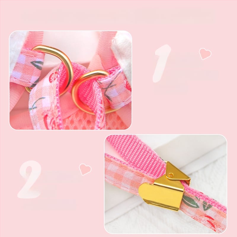 Mellény-stílusú kisállat-hám, poliészter, nem bővíthető húzóöv, Zichen (pet) márka, macskáknak