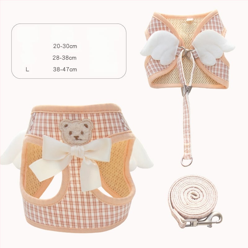 Mellény-stílusú kisállat-hám, poliészter, nem bővíthető húzóöv, Zichen (pet) márka, macskáknak