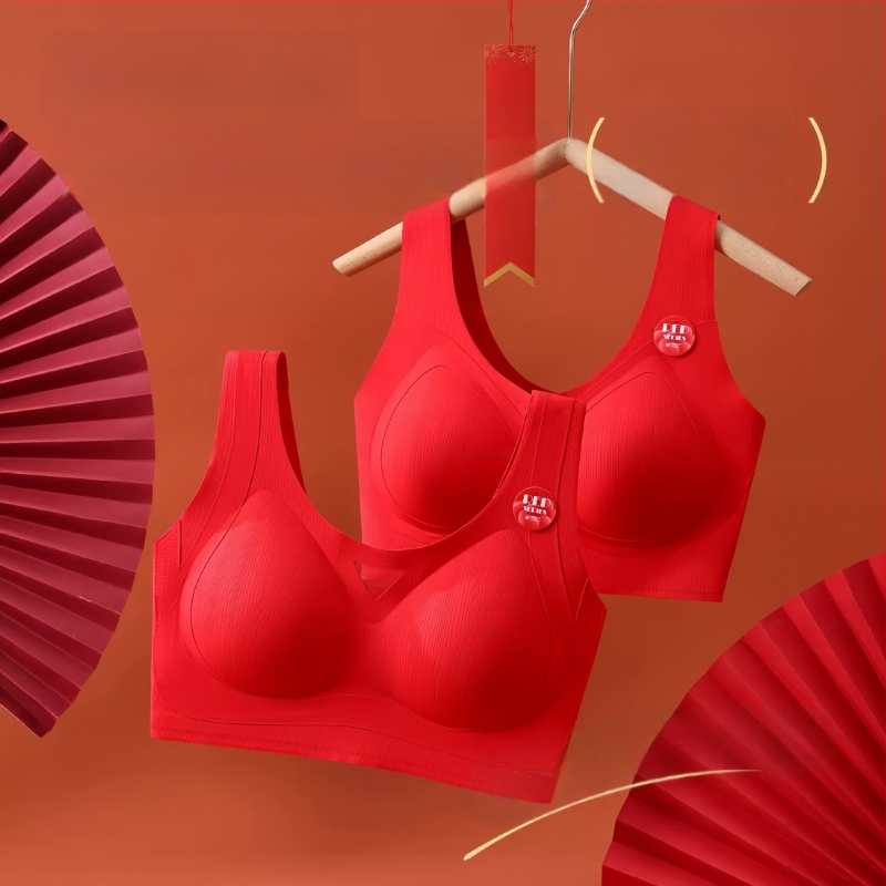 Nylon anyagú, vezeték nélküli, 3/4 kosár, vékony formázott kosár, tank-top stílusú fehérnemű szett