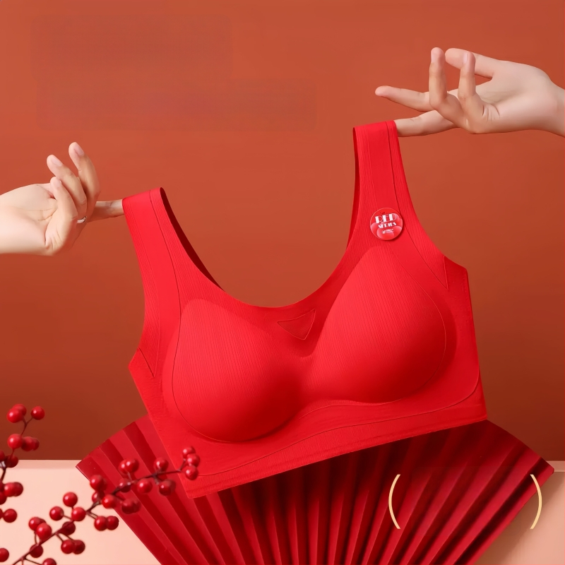 Nylon anyagú, vezeték nélküli, 3/4 kosár, vékony formázott kosár, tank-top stílusú fehérnemű szett