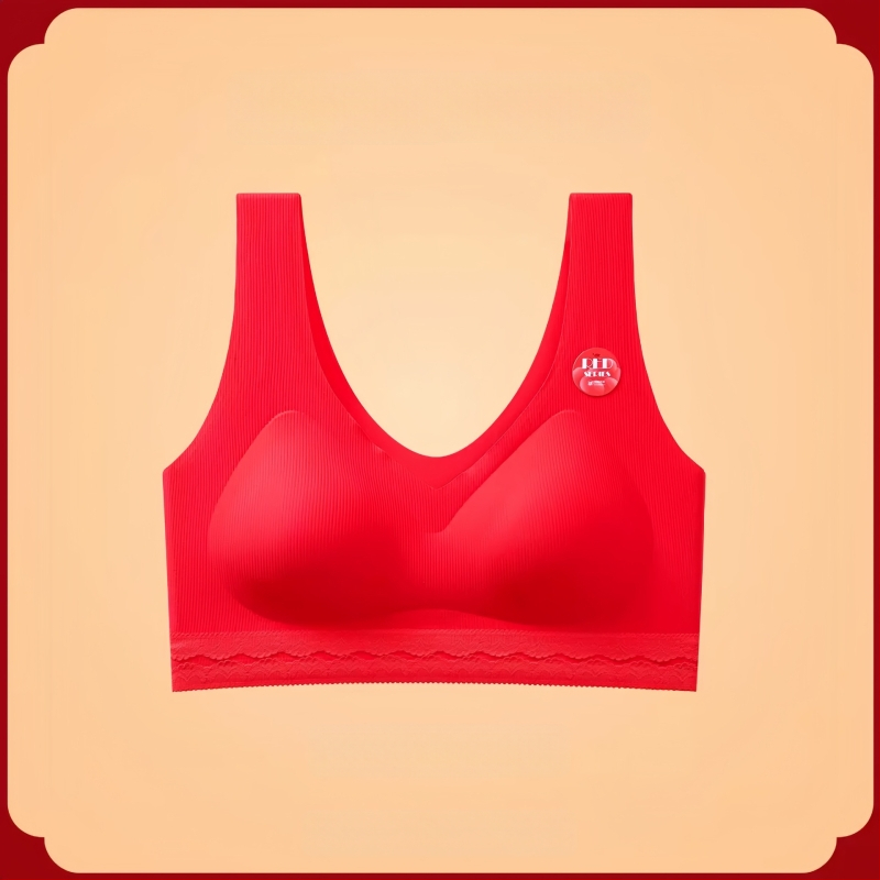 Nylon anyagú, vezeték nélküli, 3/4 kosár, vékony formázott kosár, tank-top stílusú fehérnemű szett