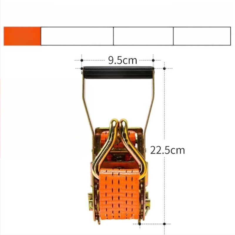 6t Teherautó kötélhúzó, kézi működtetésű, nehéz kivitel, hegesztésmentes, szalagfeszítő