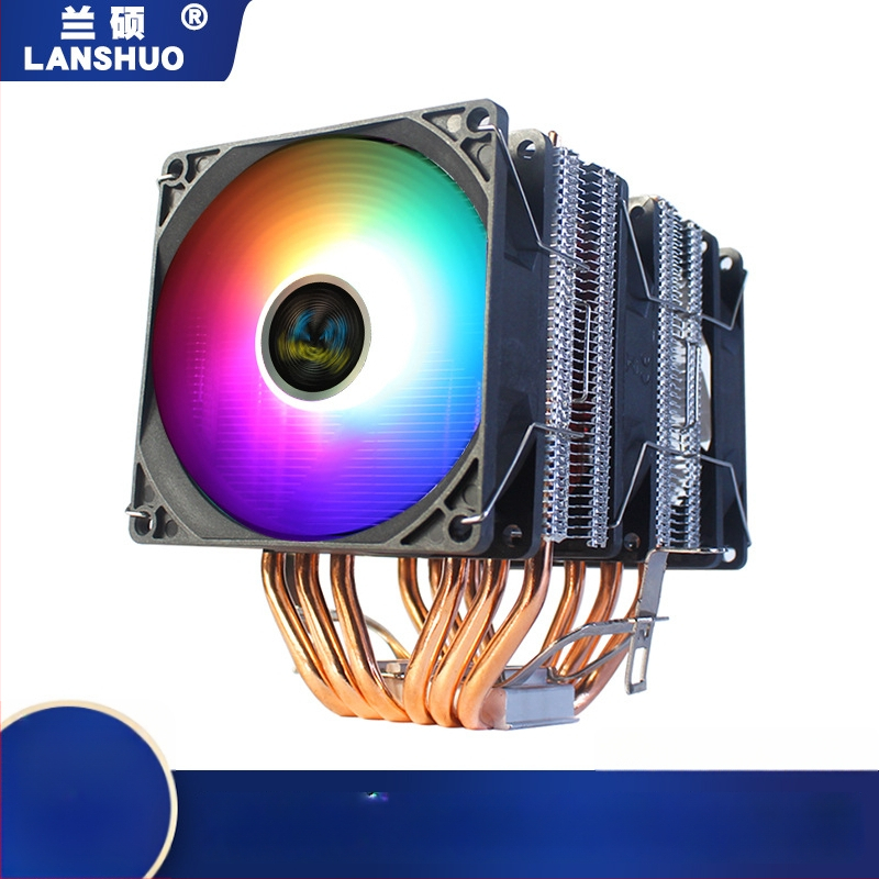 Ψύκτης CPU Ice Tower 600, 6 χαλκού σωληνώσεις μεταφοράς θερμότητας, σύνδεση χαλκού-αλουμινίου, υδραυλικό ρουλεμάν, αθόρυβη λειτουργία, 2000 RPM