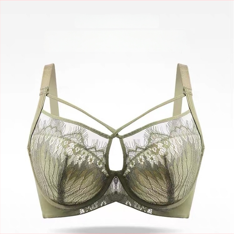 Csipkés Push-Up melltartó készlet, kosár 3/4, formázott kosár, felső vékony és alsó vastag rész, puha acélgyűrű, rögzített vállpántok