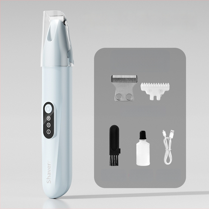 Tăietor de păr pentru animale cu lamă lată, încărcabil, funcționare silențioasă, pentru pisici și câini, model H8