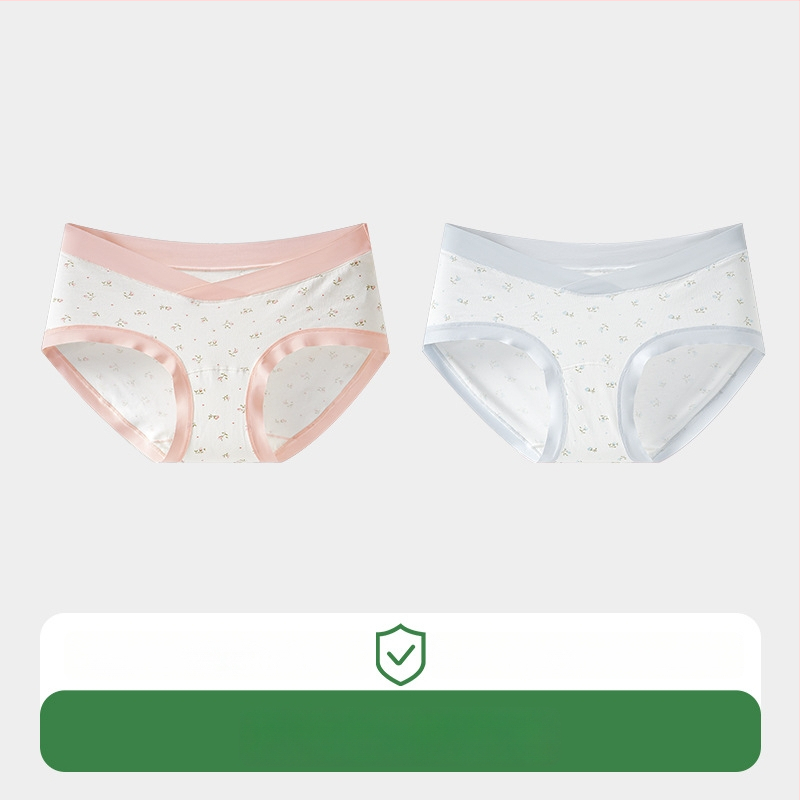 Chiloți de maternitate din bumbac, material principal din bumbac, talie joasă, susținere a abdomenului, respirabil