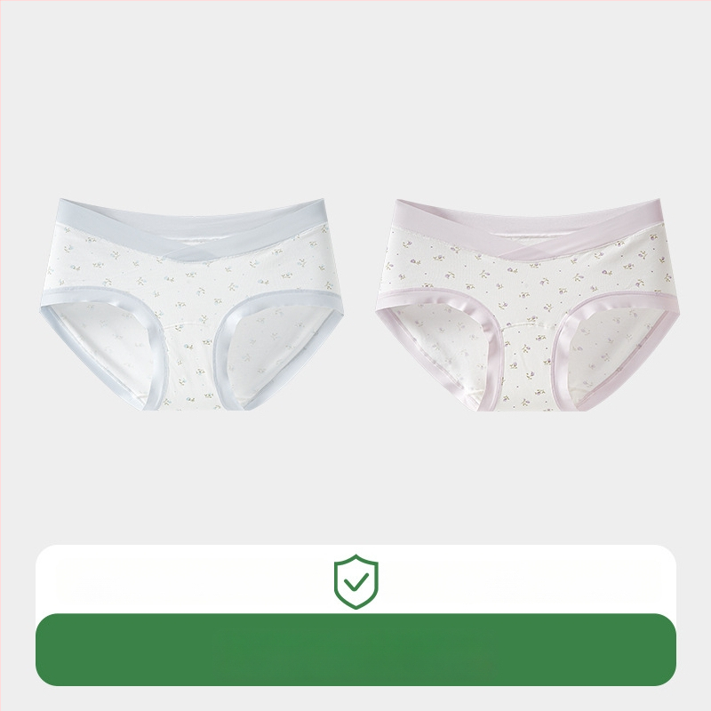 Chiloți de maternitate din bumbac, material principal din bumbac, talie joasă, susținere a abdomenului, respirabil