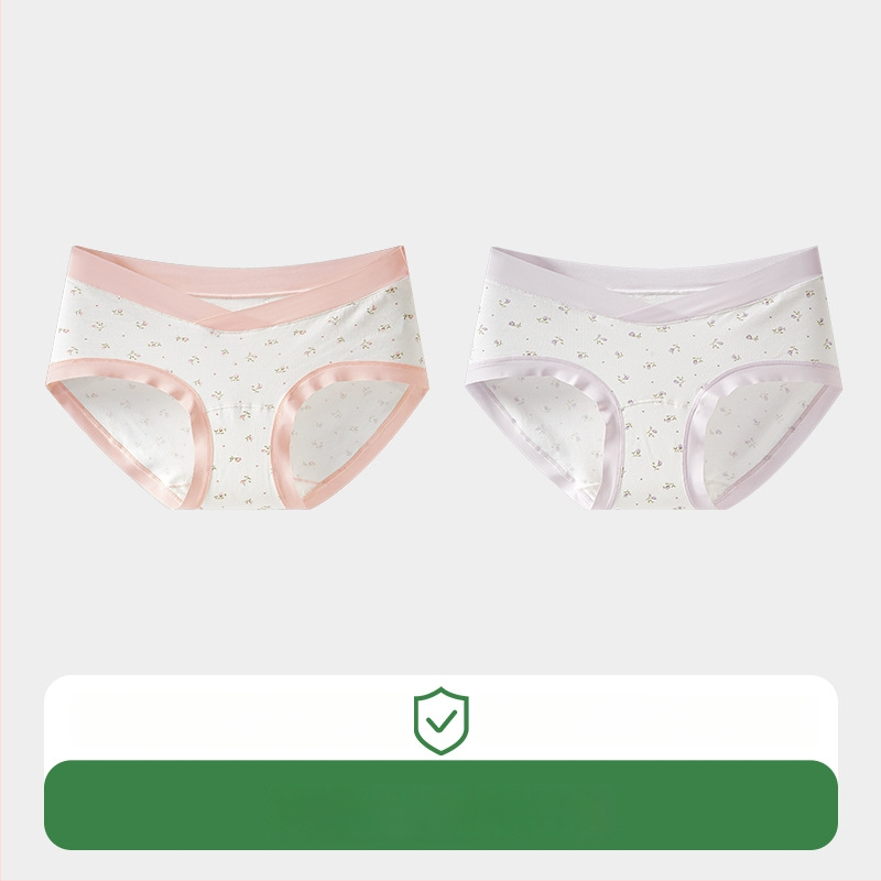 Chiloți de maternitate din bumbac, material principal din bumbac, talie joasă, susținere a abdomenului, respirabil