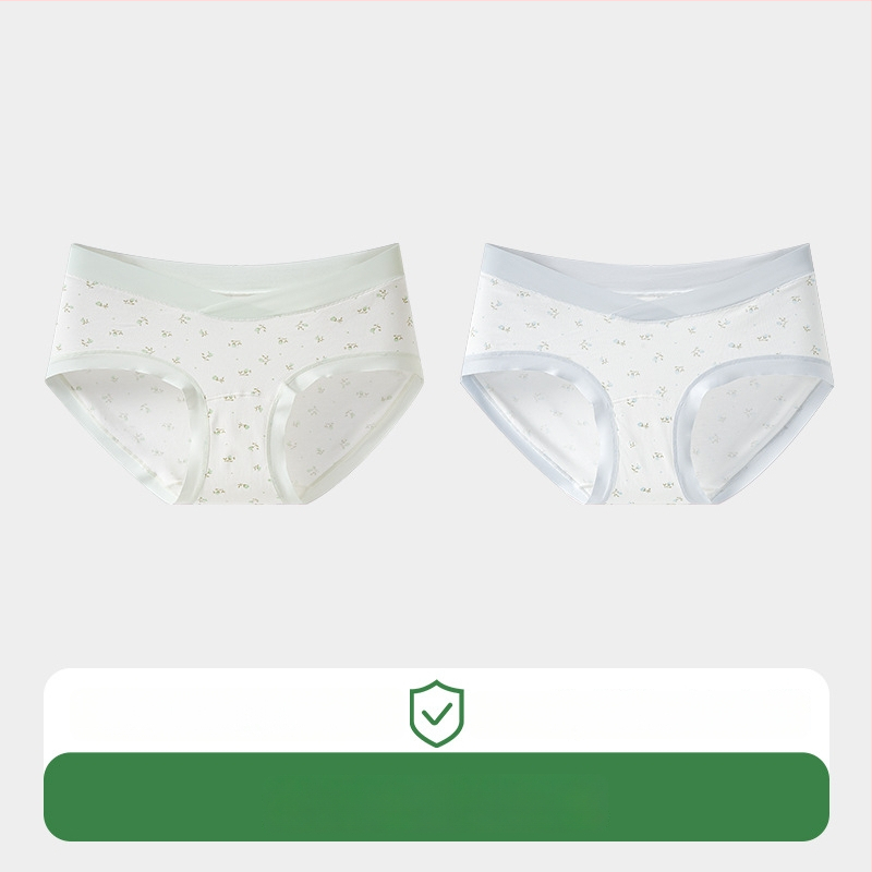 Chiloți de maternitate din bumbac, material principal din bumbac, talie joasă, susținere a abdomenului, respirabil