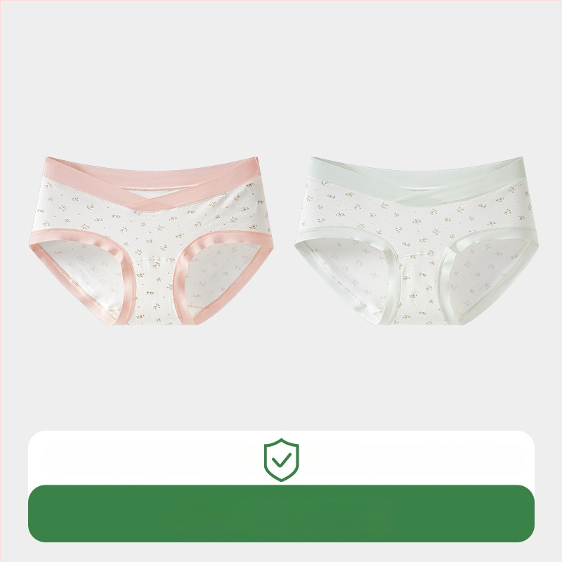 Chiloți de maternitate din bumbac, material principal din bumbac, talie joasă, susținere a abdomenului, respirabil