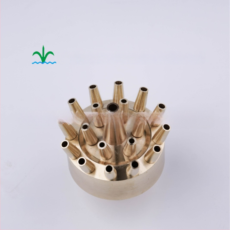 Ακροφύσιο λουλουδιού από ορείχαλκο, μη ρυθμιζόμενο, με τρία επίπεδα, για κήπους και υδάτινα τοπία